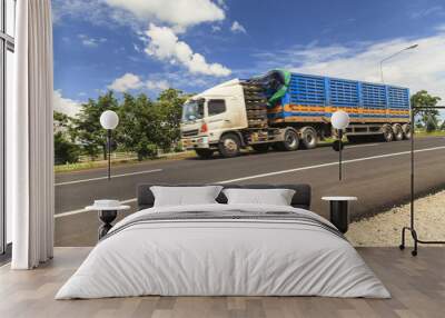 Truck on Highway Wall mural