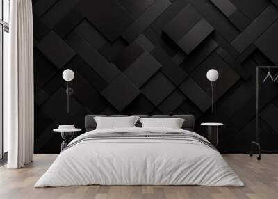 Dynamic abstract black background: textured mosaic layers conveying modern business concept

 Wall mural