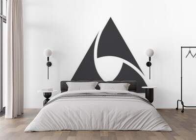 spiral triangle logo. vector. Wall mural