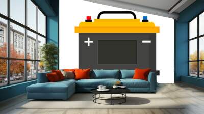 Car battery icon isolated on white background. Vector illustration in flat style. EPS10. Wall mural