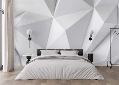 Abstract background of polygons on white background. Wall mural