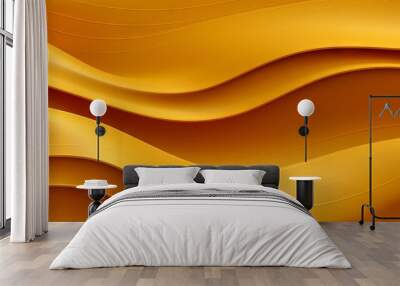 Captivating Golden Waves: Abstract Background Illuminated with Radiant Brilliance Wall mural