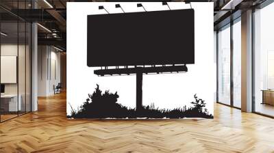 Grand billboard vector silhouette, silhouette of billboard for advertising Wall mural