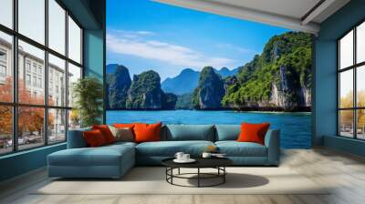 Vibrant Coastal Panorama: Thailand's Majestic Phuket Islands, Canon RF 50mm f/1.2L USM Lens Capture Wall mural