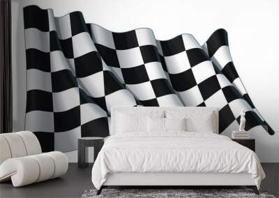 Motor Race Waving Flag Wall mural