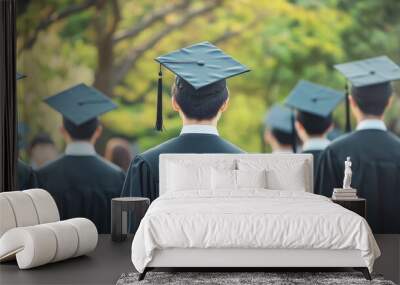 College or University Graduates in Academic Gowns Wall mural