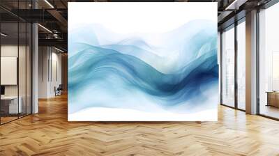 blue abstract design watercolor art illustration background water textured white painting splash
 Wall mural