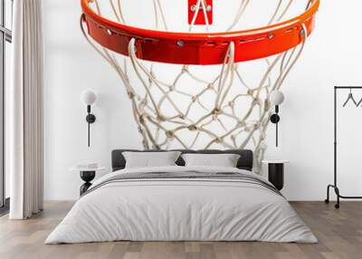 Basketball hoop isolated on white or transparent background Wall mural