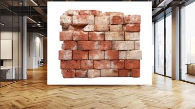 Brick wall on transparent background Wall mural