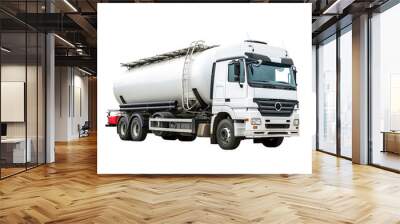 Fuel Tanker Truck isolated on white or transparent background Wall mural