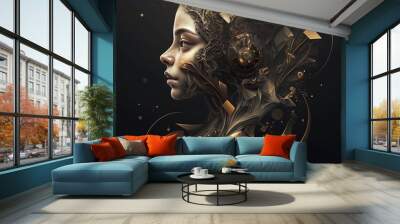 Beautiful Tech Woman Wall mural