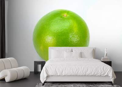 Big Green Pomelo grapefruit closeup isolated on white Wall mural