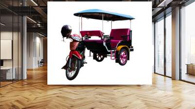 Tuk Tuk in Cambodia isolated Wall mural