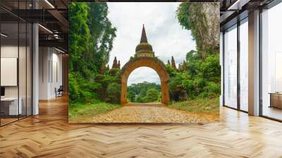 Ancient arch Puttawadee at Khao Na Nai Luang Dharma Park Wall mural