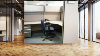 cubicle and office furniture in office room Wall mural