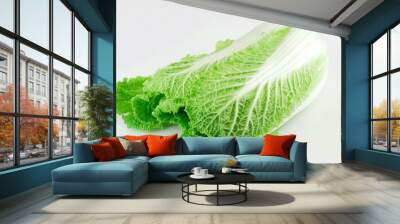 fresh Chinese cabbage isolated on white background Wall mural