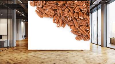 fresh pecan isolated on white background Wall mural