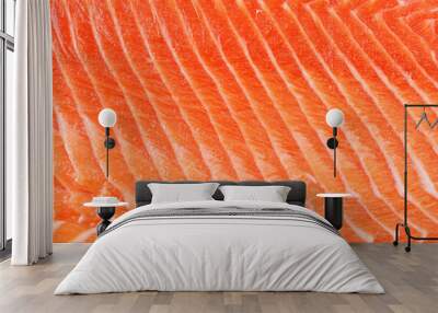 fresh salmon fillet background Wall mural