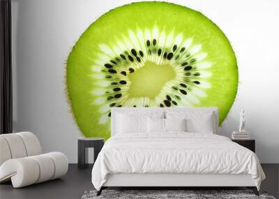 fresh slice kiwi fruit isolated on white background Wall mural