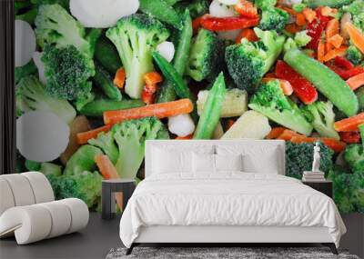 frozen mixed vegetable background Wall mural