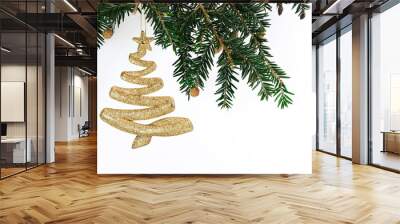 hanging Christmas tree decoration Wall mural