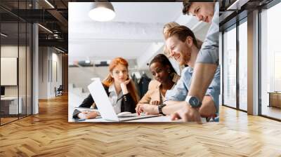 Business people working in office Wall mural