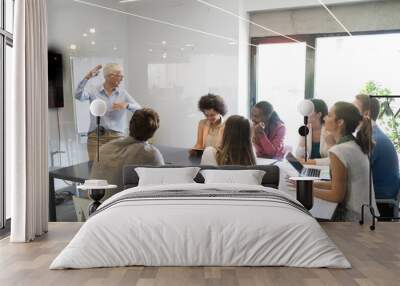 Entrepreneurs and business people conference in meeting room Wall mural