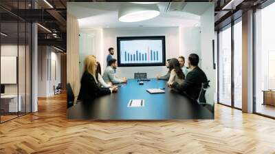 Picture of business meeting in conference room Wall mural