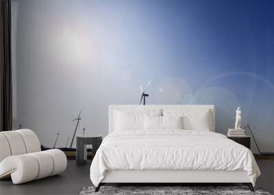 Windmills generating clean electricity Wall mural