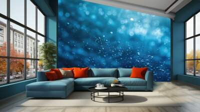 Close-up of ocean waves with sparkling sunlight reflections Wall mural