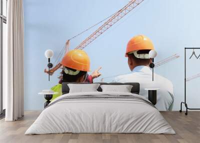 construction worker Wall mural