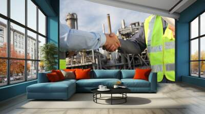 two engineer oil industry Wall mural