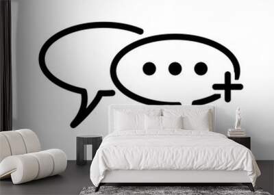 bubble speech icon design vector logo template EPS 10 Wall mural