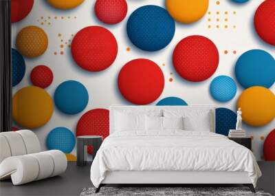 Abstract Colorful Circle Pattern Background Design Wall mural