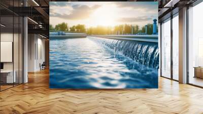 Vast and serene blue water, a captivating seascape of tranquility beauty tranquil Wall mural