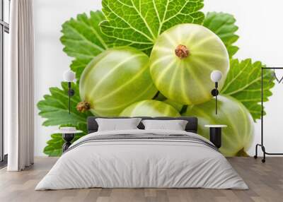 Delicious Gooseberry isolated on transparent background Wall mural