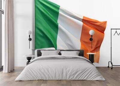 Flag of Ireland isolated on transparent background Wall mural