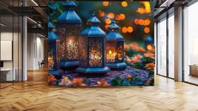 Elegant decorations for Eid al-Adha celebration Wall mural