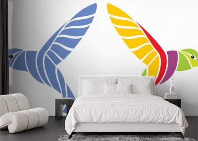 humming-bird vector Wall mural