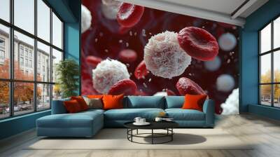 white blood cells Wall mural