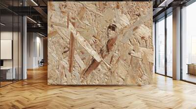 Textured grungy surface of wooden construction plate. Wall mural