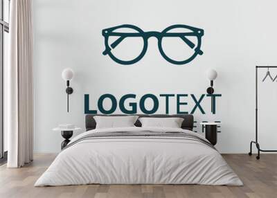 Glasses Logo Vector Wall mural