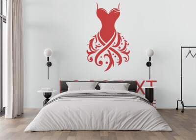 Women Dress Logo Wall mural