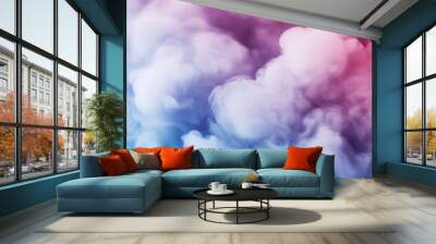  pink and blue smoke Wall mural