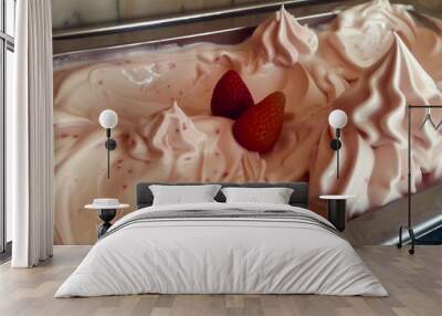 a close-up of a sweet desert. Wall mural