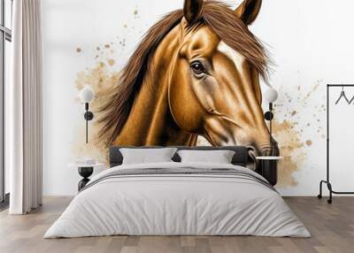 portrait of a brown horse Wall mural