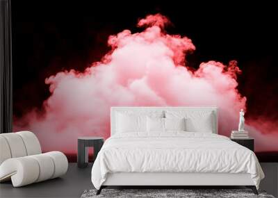 red smoke on black Wall mural