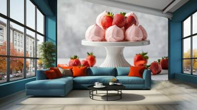 strawberry ice cream Wall mural