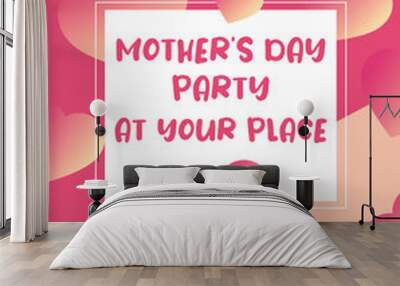 Mother's day party flyer poster social media post design Wall mural