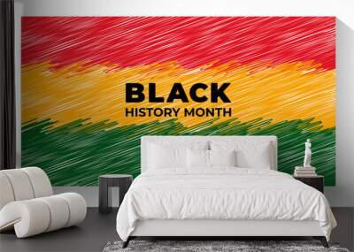 African American History or Black History Month. Celebrated annually in February in the USA and Canada. black history background Wall mural